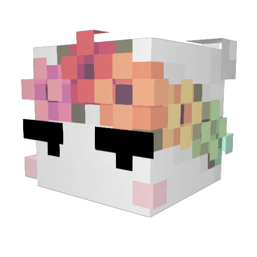 B_NOTE Minecraft avatar head, 3D render