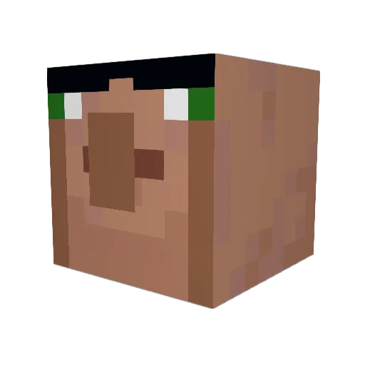 B_OLatn_12_20 Minecraft avatar head, 3D render