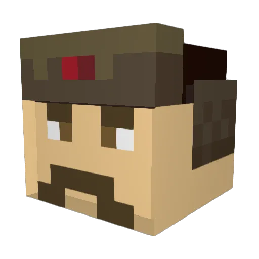 B_R_E_A_D_06 Minecraft avatar head, 3D render