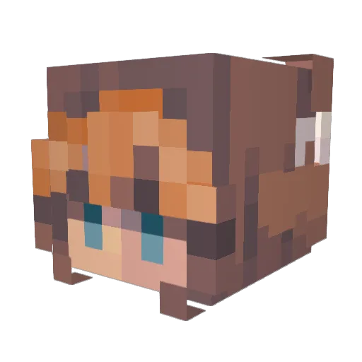 B_Rat_ Minecraft avatar head, 3D render