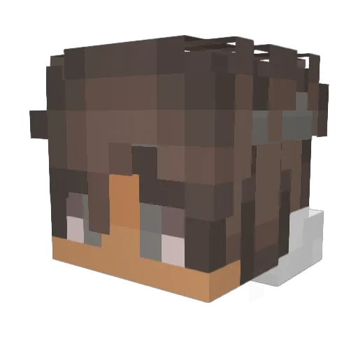 B_TechMini Minecraft avatar head, 3D render