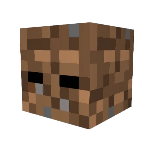 B_YunHa Minecraft avatar head, 3D render