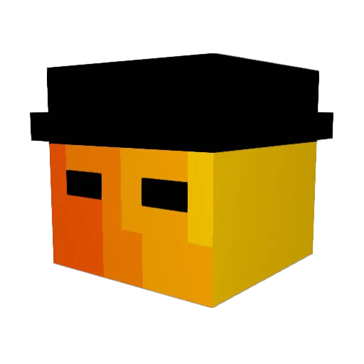 B__E__T Minecraft avatar head, 3D render