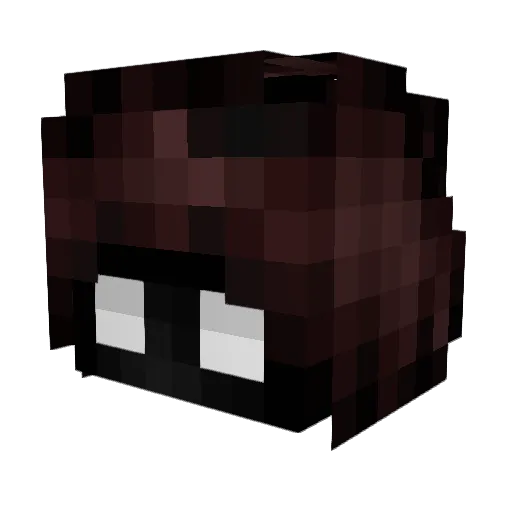 B__O__W Minecraft avatar head, 3D render