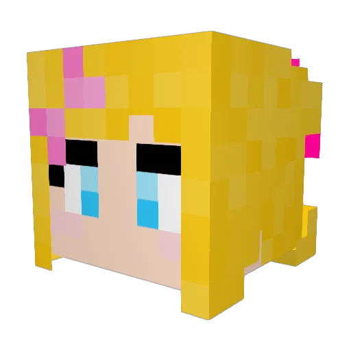 B_alam Minecraft avatar head, 3D render