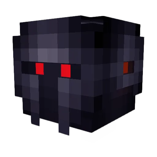 B_frozen Minecraft avatar head, 3D render