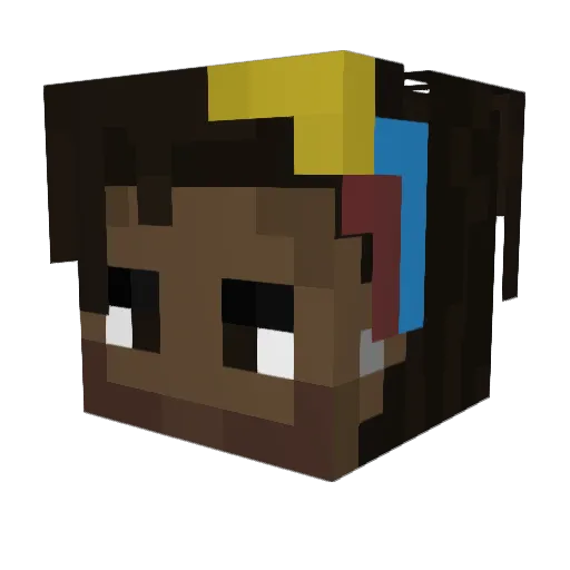 B_iera Minecraft avatar head, 3D render