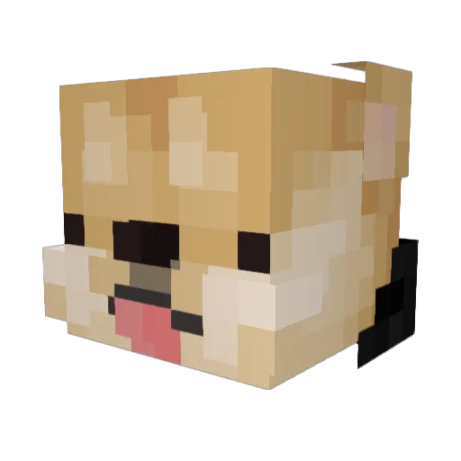 B_katto Minecraft avatar head, 3D render