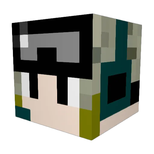 B_ko Minecraft avatar head, 3D render