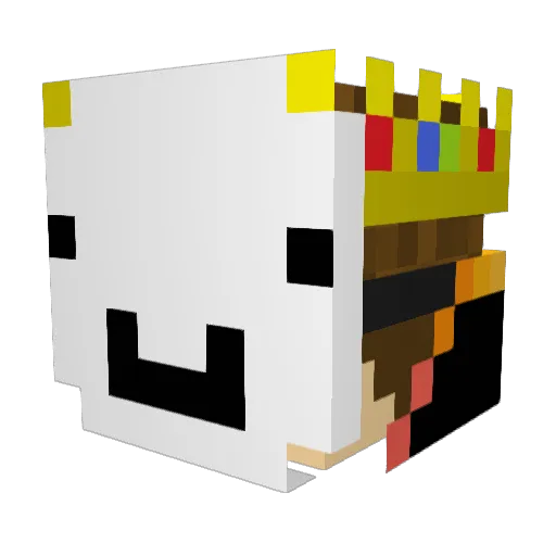 B_lewjr7 Minecraft avatar head, 3D render