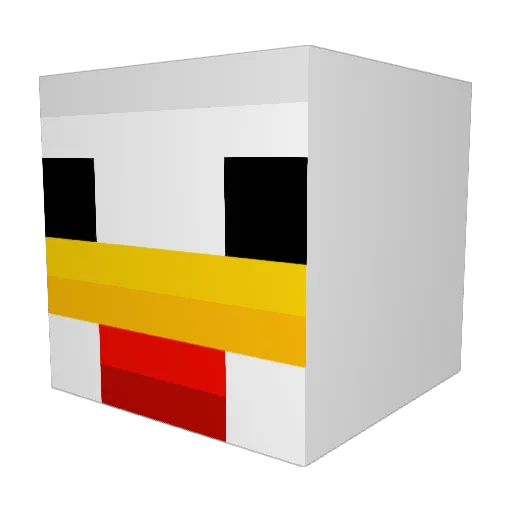B_lk0 Minecraft avatar head, 3D render