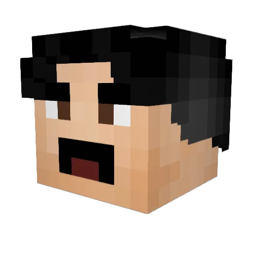B_rom365 Minecraft avatar head, 3D render