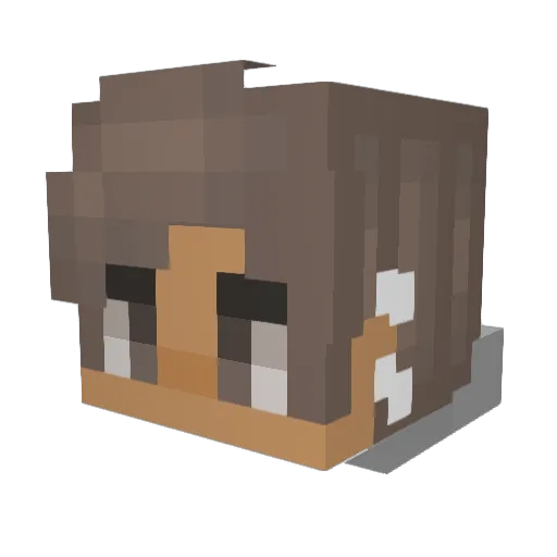 Ba11es Minecraft avatar head, 3D render