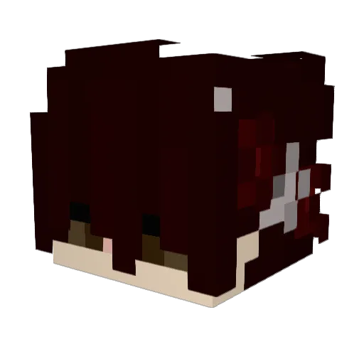 Ba1paCser Minecraft avatar head, 3D render