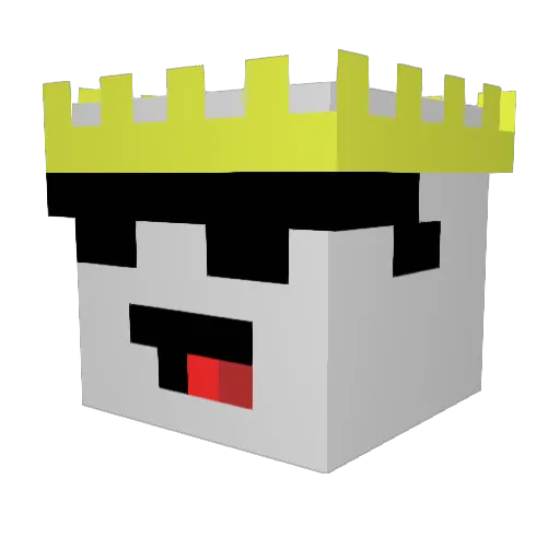 Ba1tek Minecraft avatar head, 3D render