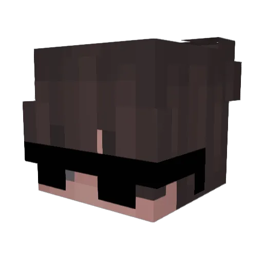Ba1y Minecraft avatar head, 3D render