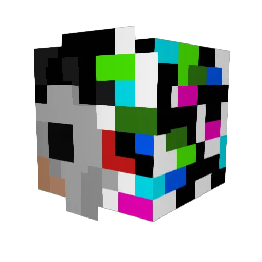 Ba3Ooka Minecraft avatar head, 3D render