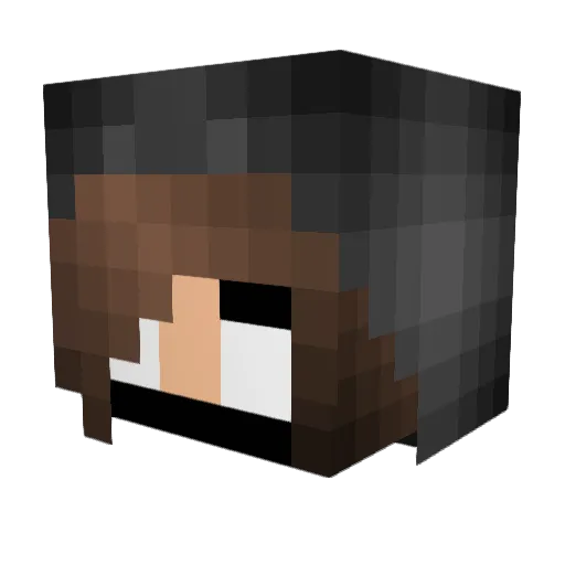 Ba6oooY Minecraft avatar head, 3D render