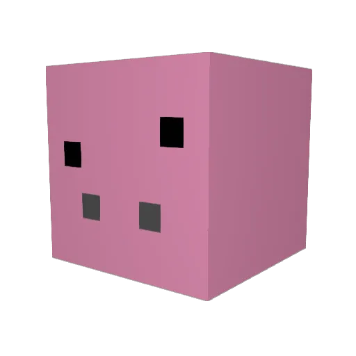 BaBaBananas Minecraft avatar head, 3D render
