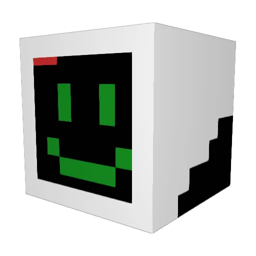 BaBaBooo Minecraft avatar head, 3D render