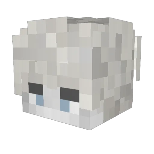 BaBlJa Minecraft avatar head, 3D render
