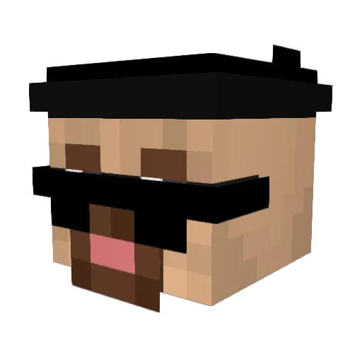 BaBuben2 Minecraft avatar head, 3D render