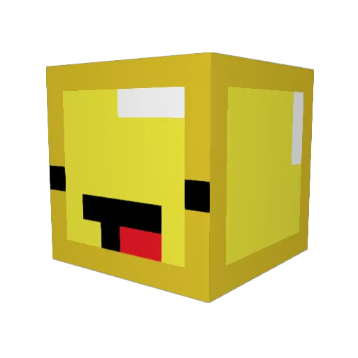 BaByBluE44 Minecraft avatar head, 3D render