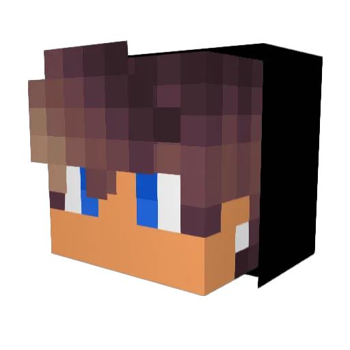 BaByBoness Minecraft avatar head, 3D render
