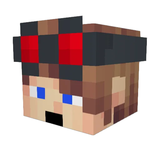 BaByXVI Minecraft avatar head, 3D render