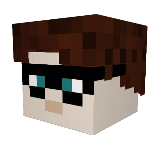 BaCheese Minecraft avatar head, 3D render