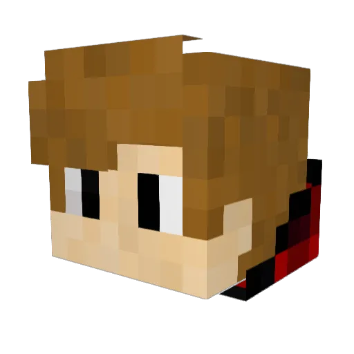BaMBlinD Minecraft avatar head, 3D render