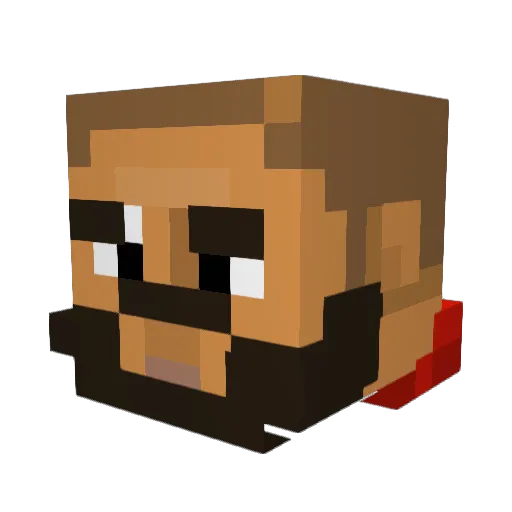 BaNaNovisK Minecraft avatar head, 3D render
