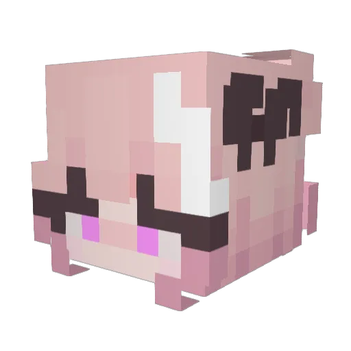 BaTJIuk Minecraft avatar head, 3D render