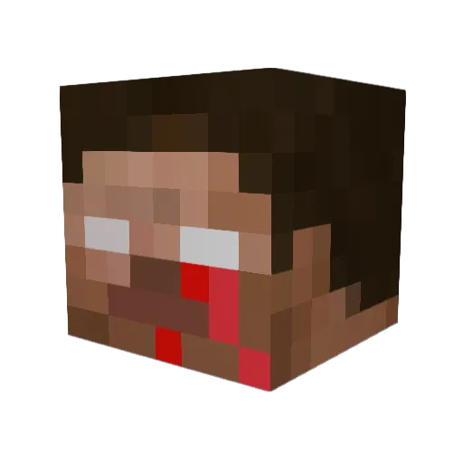BaTuu000 Minecraft avatar head, 3D render