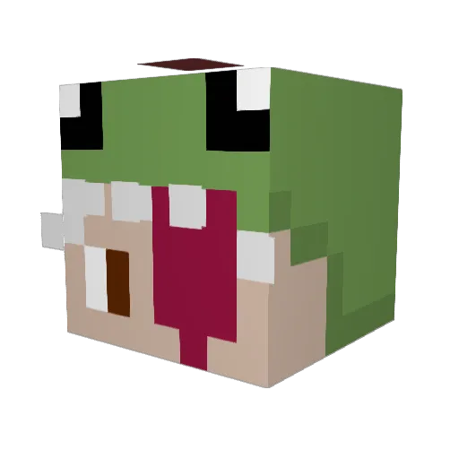 BaZzZi Minecraft avatar head, 3D render