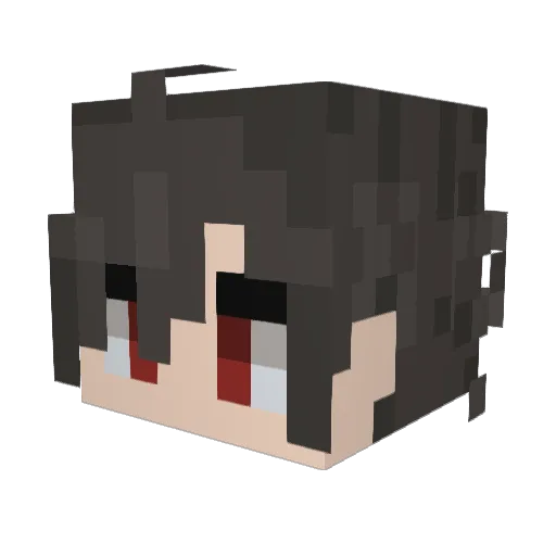 Ba_Kin Minecraft avatar head, 3D render