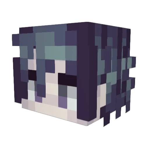 Ba_k_a Minecraft avatar head, 3D render