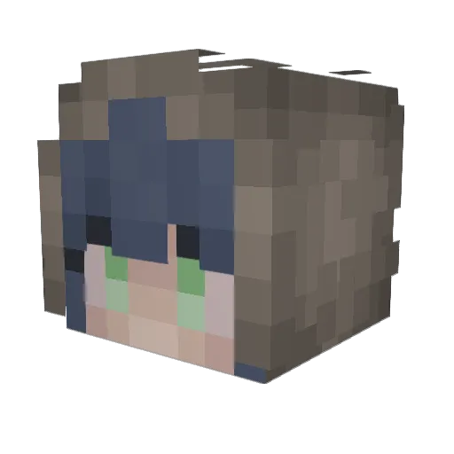 Baaaal Minecraft avatar head, 3D render