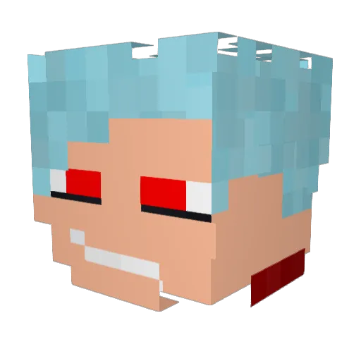 Baaaann Minecraft avatar head, 3D render