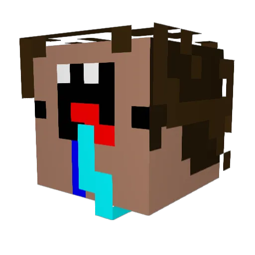 Baaaris Minecraft avatar head, 3D render