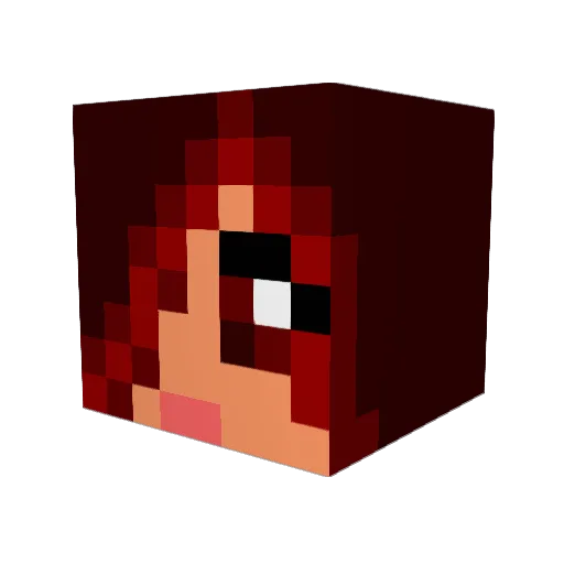 BaabyGrl Minecraft avatar head, 3D render
