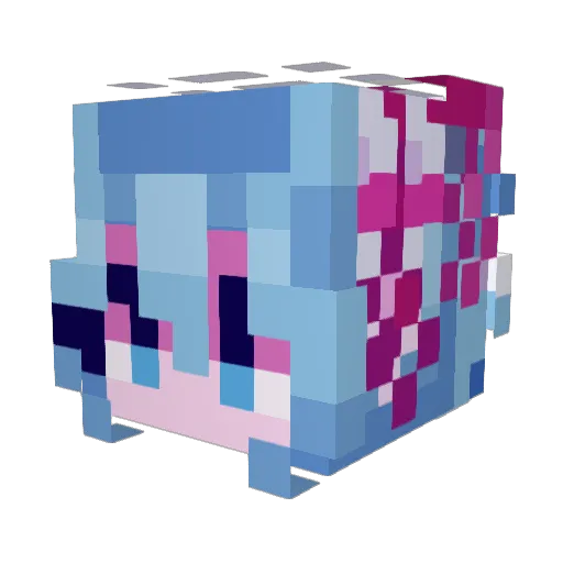 Baadis Minecraft avatar head, 3D render