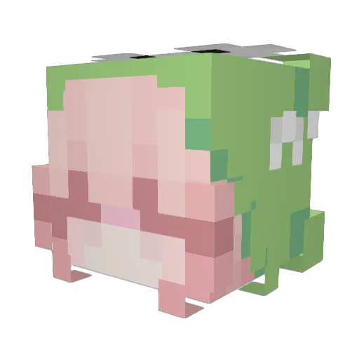 Baahbs Minecraft avatar head, 3D render