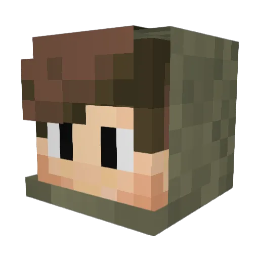 Baaka_yt Minecraft avatar head, 3D render