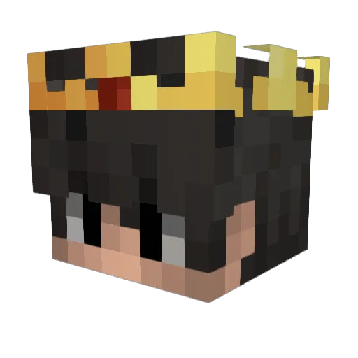 Baakii Minecraft avatar head, 3D render