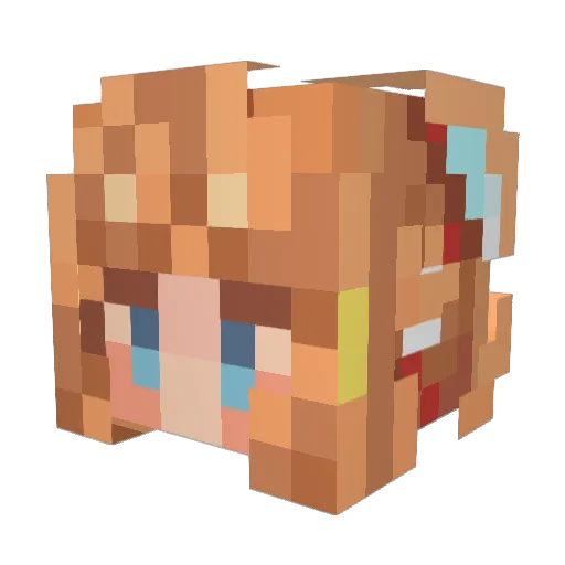 Baakki__ Minecraft avatar head, 3D render