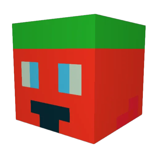 Baalbok Minecraft avatar head, 3D render