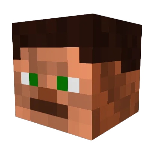 Baalzer Minecraft avatar head, 3D render