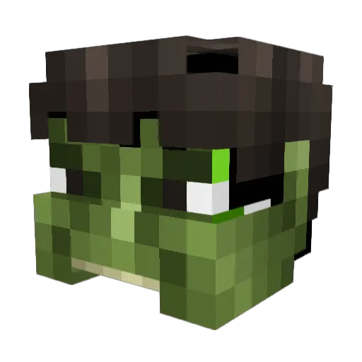 Baalzom Minecraft avatar head, 3D render