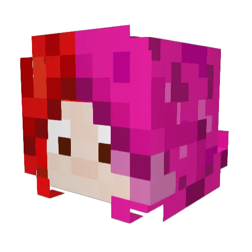 Baambini Minecraft avatar head, 3D render